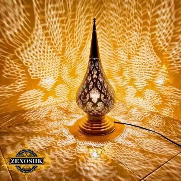 Moroccan-Inspired Table and Floor Lamp - Handcrafted Elegance Illuminating Your Space