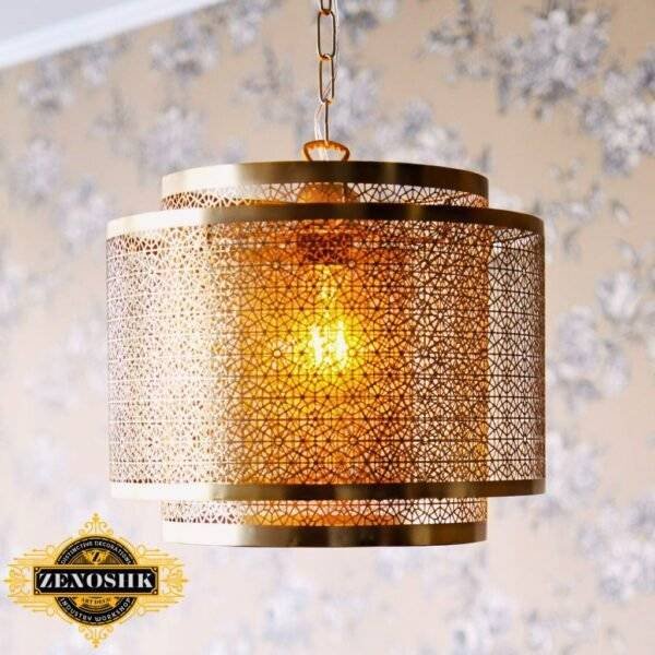 Handcrafted Moroccan Hermine Hanging Pendant Lamp