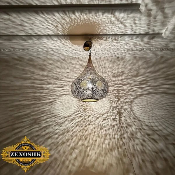 Elevate Your Space with Timeless Beauty: Moroccan Handmade Brass Ceiling Light