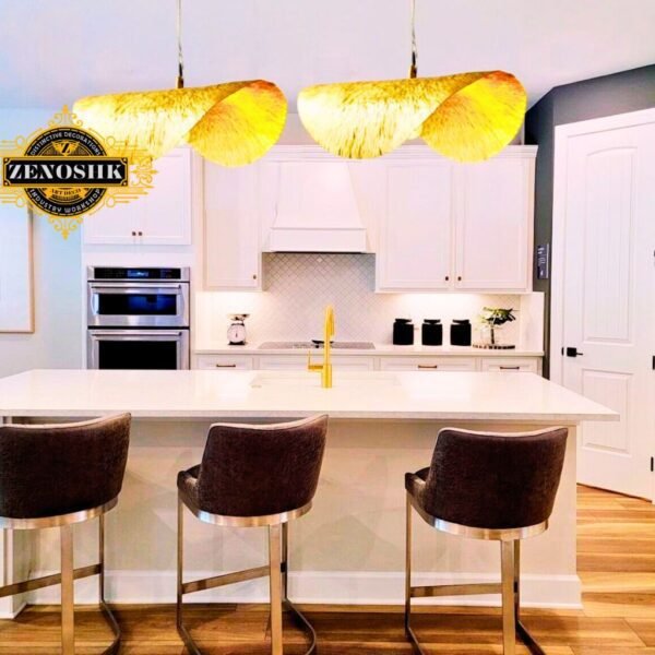Set of 2 Lotus Leaf Pendant Lights: Transform Your Space with Tropical Elegance