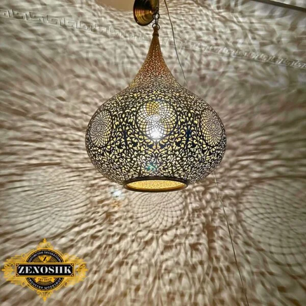 Elevate Your Space with Timeless Beauty: Moroccan Handmade Brass Ceiling Light