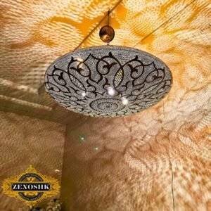 Handmade Moroccan Brass or Silver Pendant - Timeless Elegance for Every Room