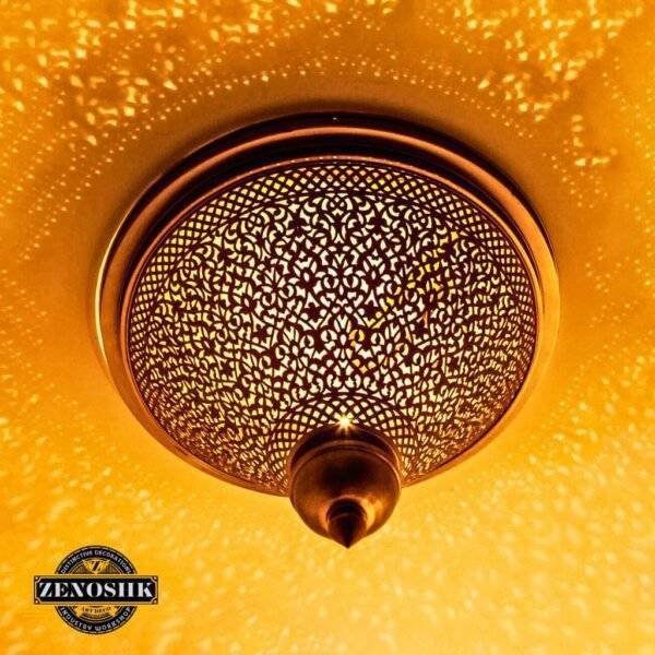 Brass Flush Ceiling Light - Moroccan Big Flush Ceiling Lamp Cover