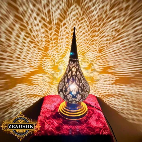 Moroccan-Inspired Table and Floor Lamp - Handcrafted Elegance Illuminating Your Space