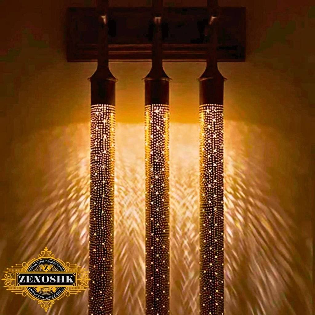 Illuminate Your Space with Elegance: Handmade Moroccan Brass Wall Sconce