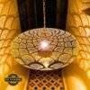 Illuminate with Elegance: Moroccan Pendant Light in Antique Brass Finish