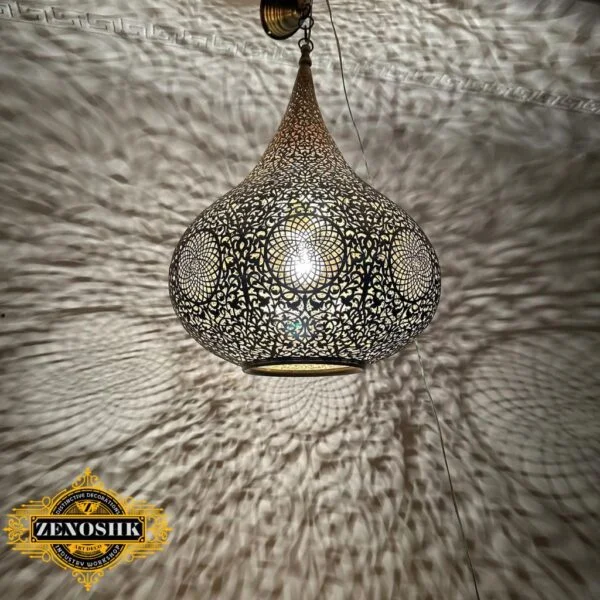 Elevate Your Space with Timeless Beauty: Moroccan Handmade Brass Ceiling Light