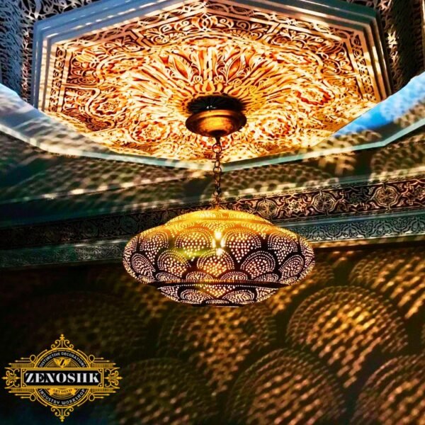 Brass-Moroccan-Ceiling-Lamp