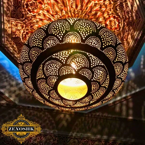 Brass-Moroccan-Ceiling-Lamp