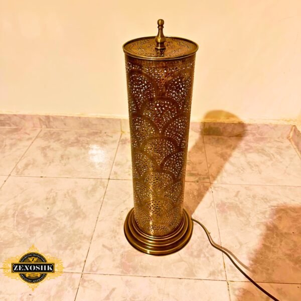 Moroccan Brass Table Lamp - Handmade Lampshade and Decor