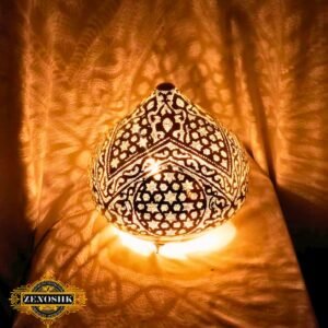 Art Deco-Inspired Moroccan Table Lamp - Elegant Accent for Any Space