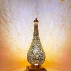 Enchanting-Moroccan-Copper-Floor-Lamp-for-Captivating-Halloween-Ambiance.