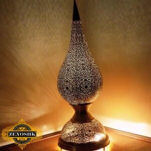 Illuminate Your Space with Handmade Moroccan Brass Table Lamp (3)