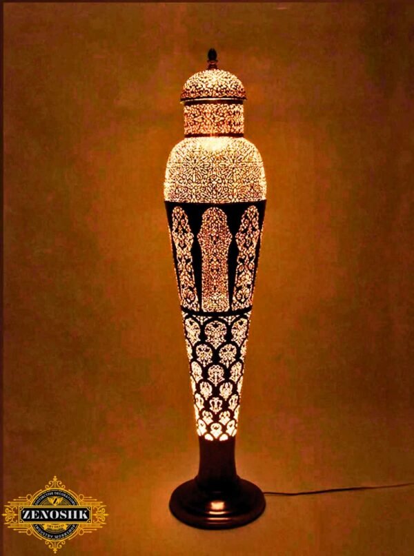 Moroccan Standing Lamp - Luxury Floor Light with Brass Finish